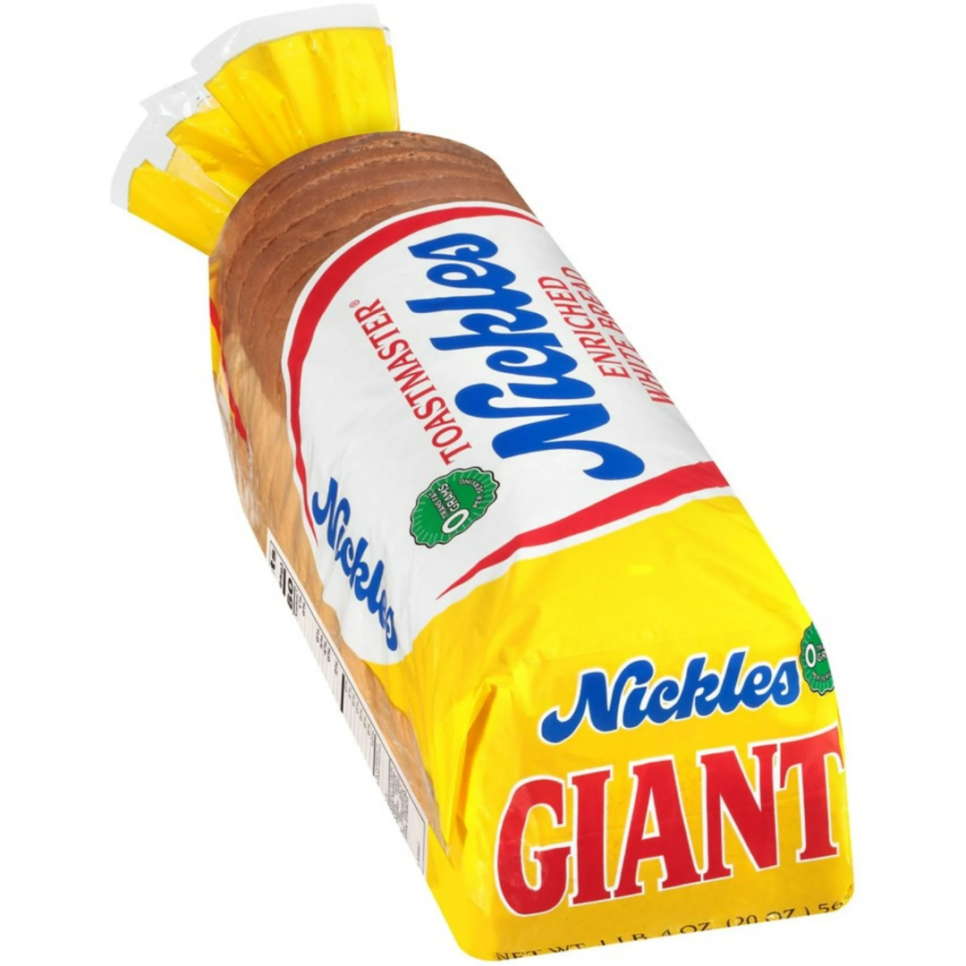 Nickles Bakery Giant White Bread, 20-Ounce Loaf