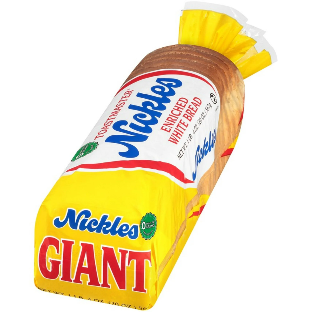 Nickles Bakery Giant White Bread, 20-Ounce Loaf