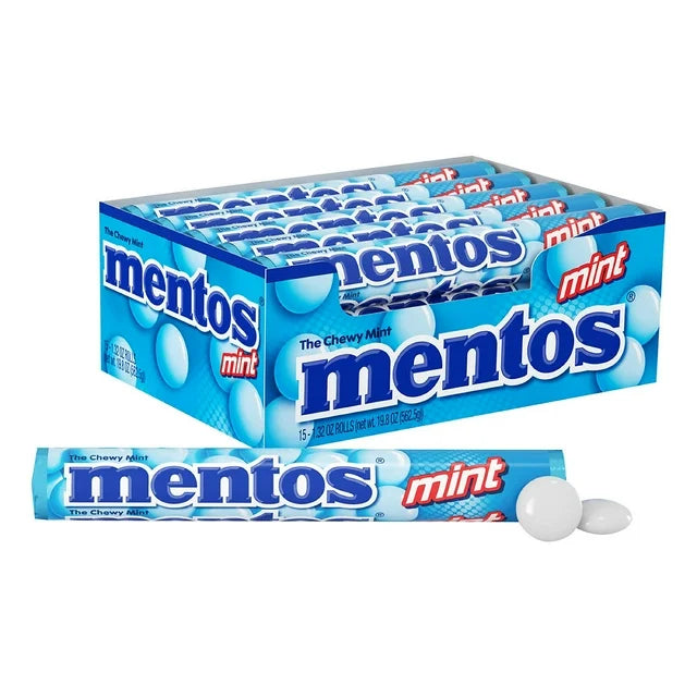 Mentos Chewy, Mints Flavor Pack, Box 15 Ct.