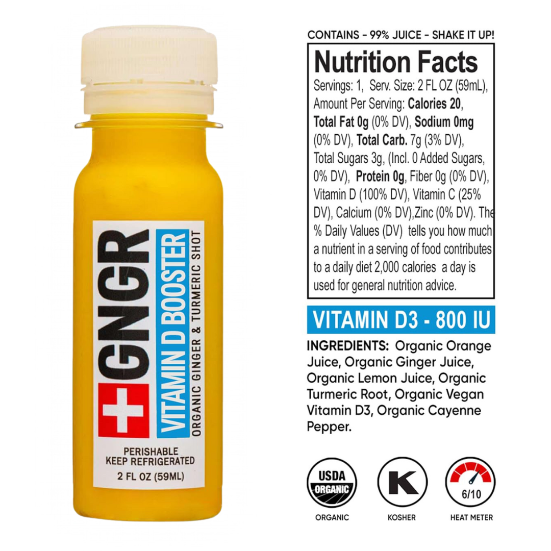 Vitamin D Booster Shot: Ginger for Immune & Digestive Health