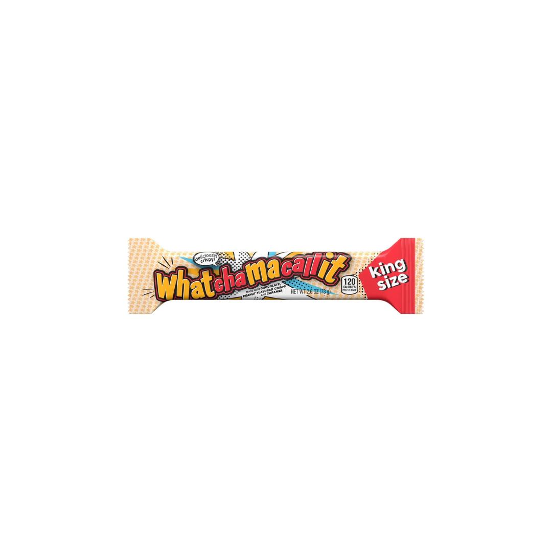 Pack of 2 Whatchamacallit Chocolate, Caramel and Peanut Flavored Crisps King Size Candy, Bar 2.6 oz