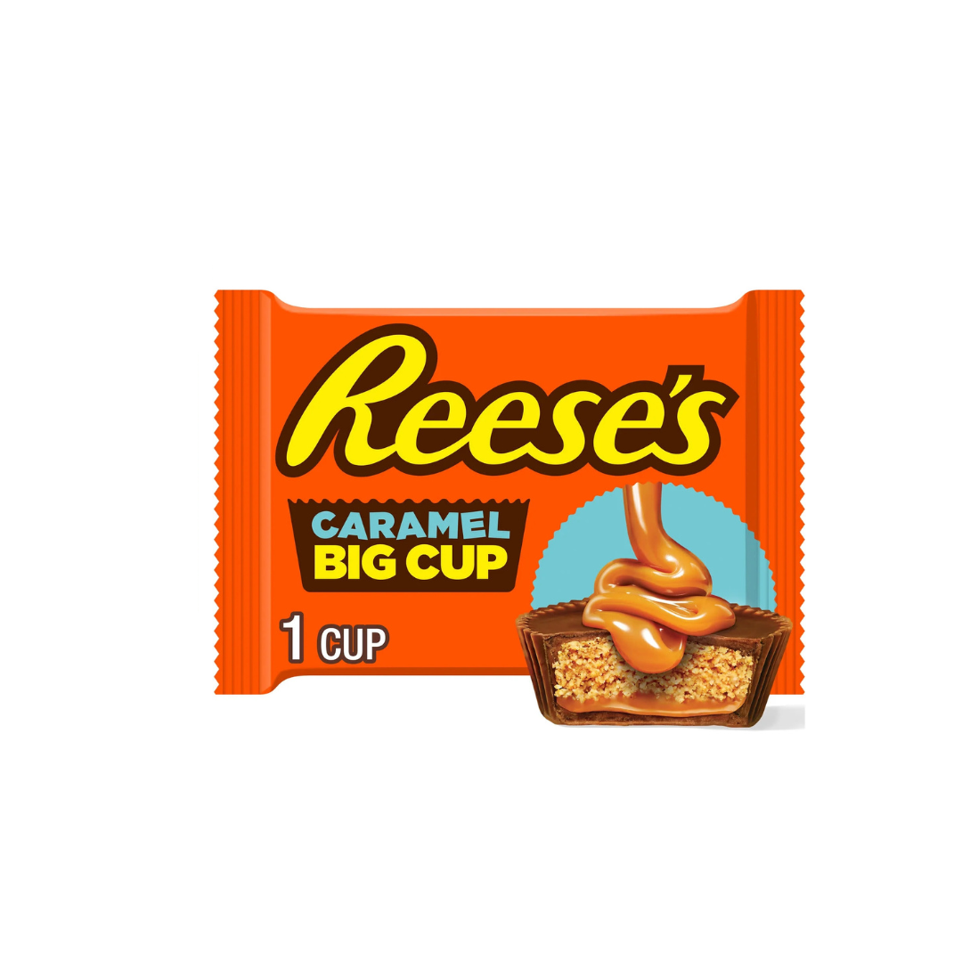 Reese's Big Cup Caramel Milk Chocolate Peanut Butter Cups Candy, Pack 1.4 oz(1Pack)
