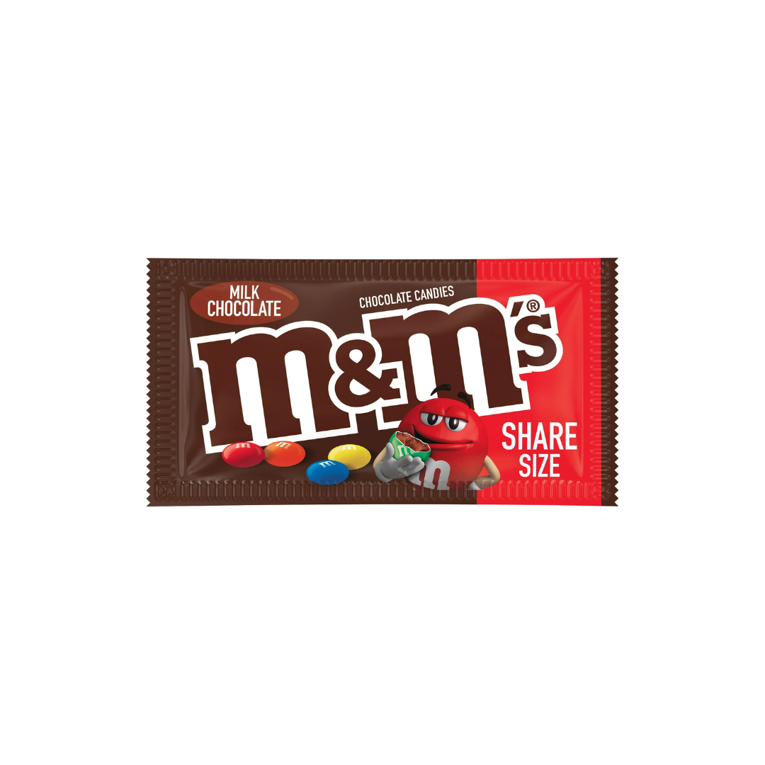 (6 pack) M&M'S Milk Chocolate Candy Pouch, Sharing Size, 3.14 oz