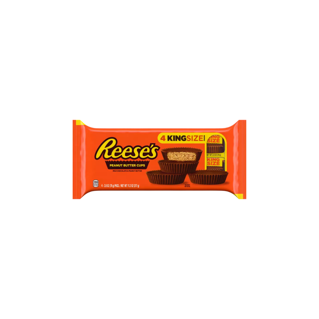 Rees's Peanut Butter Cups Milk Chocolate King Size - 4 Count 2.8 oz