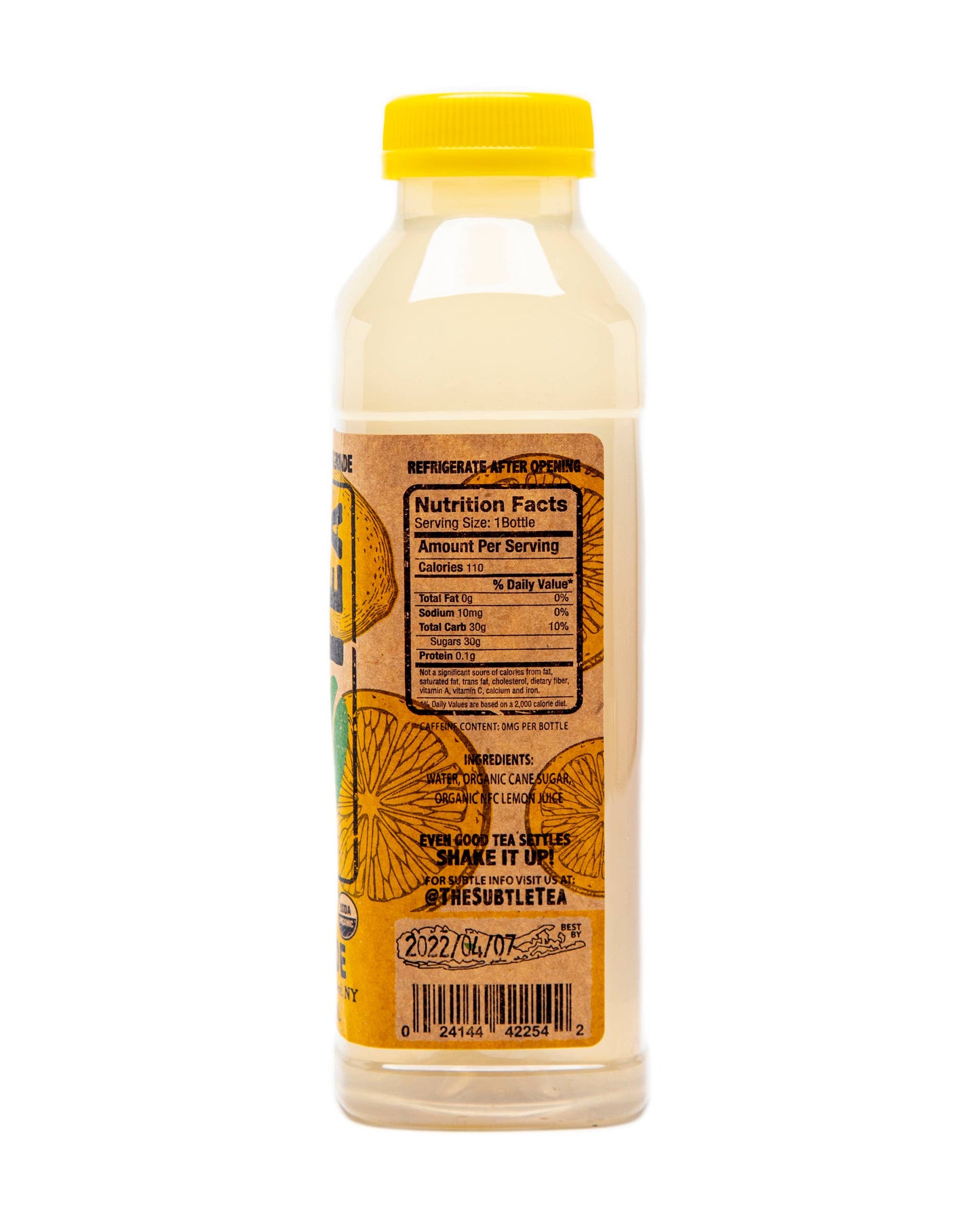 Subtle Tea Real Lemonade - 16 oz - Case (12 Bottles)