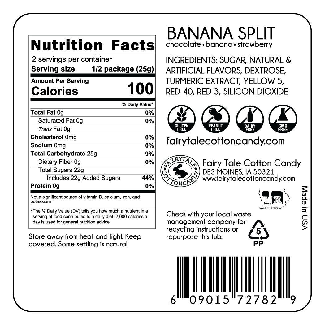 Banana Split Cotton Candy
