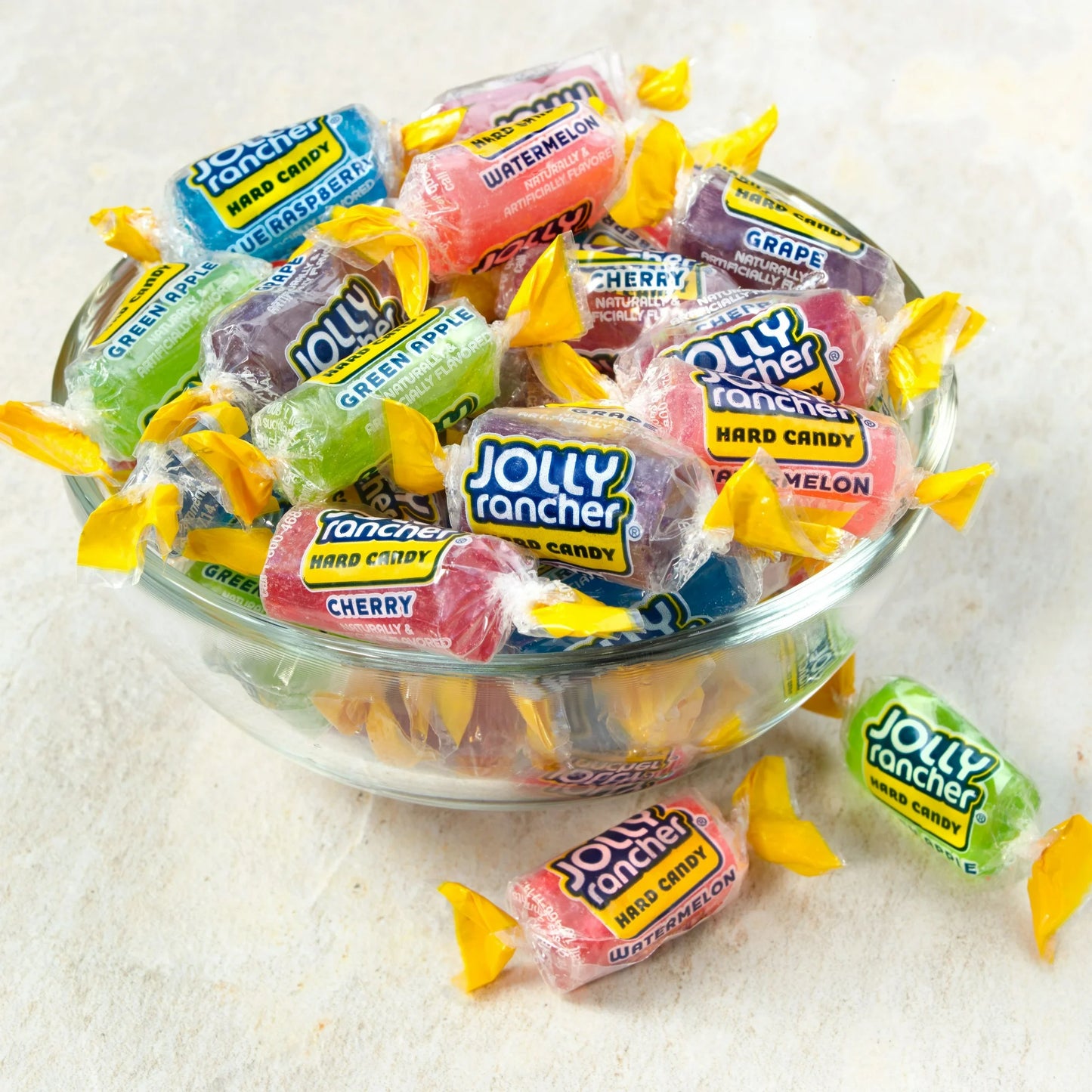 JOLLY RANCHER, Assorted Fruit Flavored Hard Candy, Individually Wrapped, 5 lb, Bag, 360 Pieces