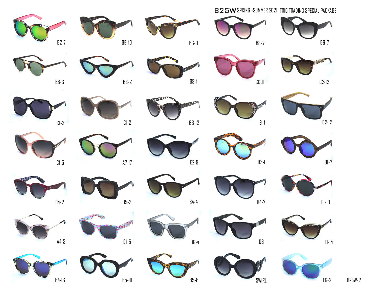Mixed Sunglasses For Men & Women & Kids No Duplicate Styles