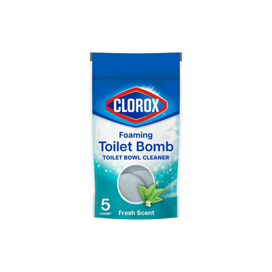 Clorox Foaming Toilet Bomb Toilet Bowl Cleaner, Bleach Free, Fresh Scent, 5 Count