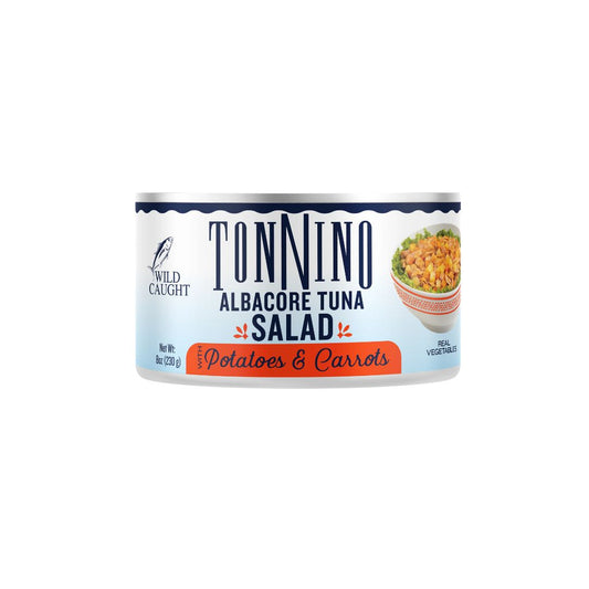 Canned Food Tonnino Premium Albacore Tuna Salad with Potatoes and Carrots 8oz, Wild Caught, Gluten Free, Ready To Eat