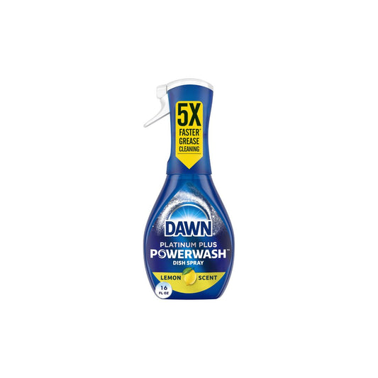 Dawn Platinum Powerwash Dish Spray, Dish Soap, Lemon Starter Kit, 16 fl oz