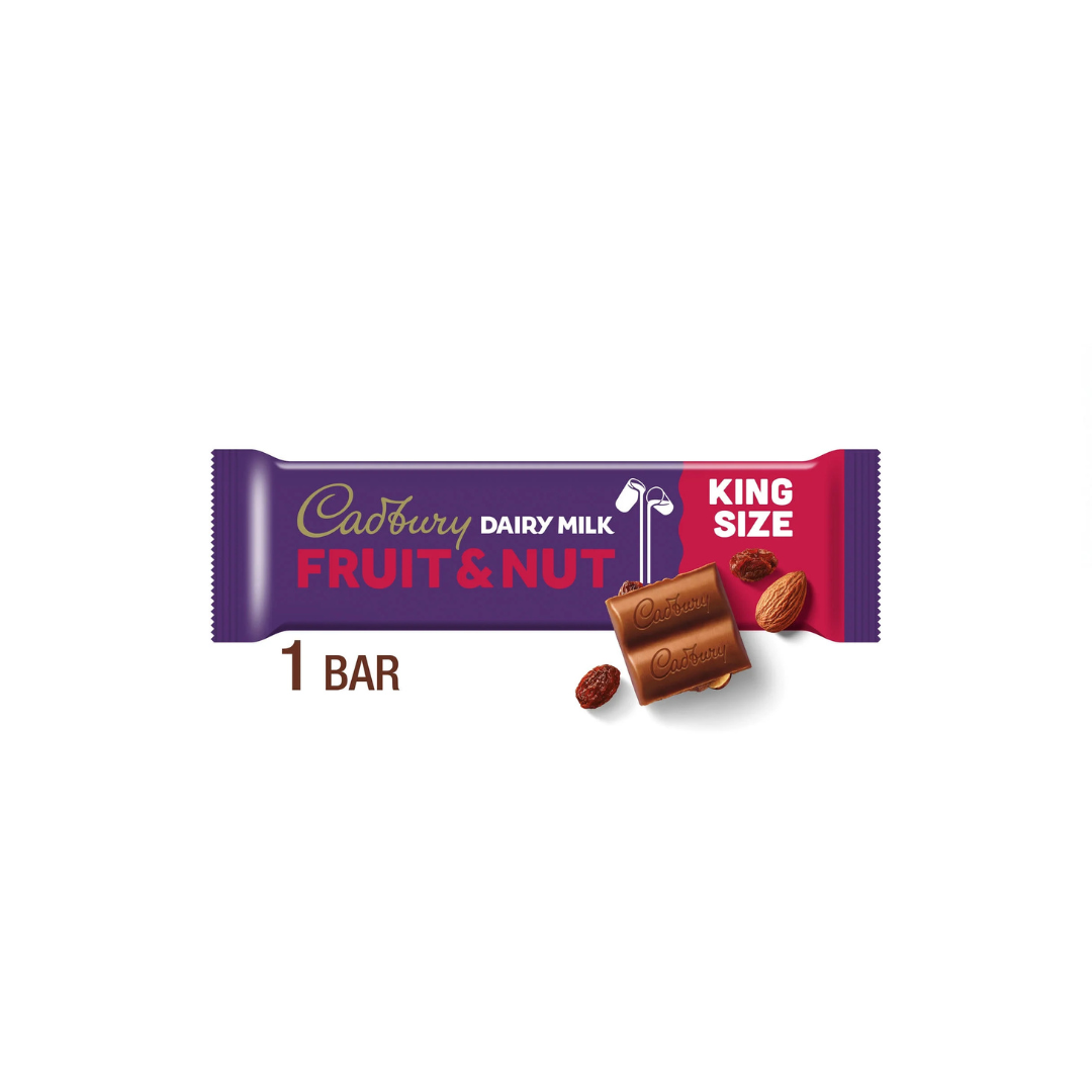 Cadbury Dairy Milk Fruit & Nut Milk Chocolate Candy, Bar 2.3 oz