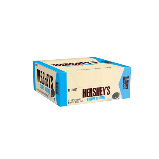 Hershey's Cookies 'n' Creme Candy Bars King Size, 2.6 Oz., 18 Count