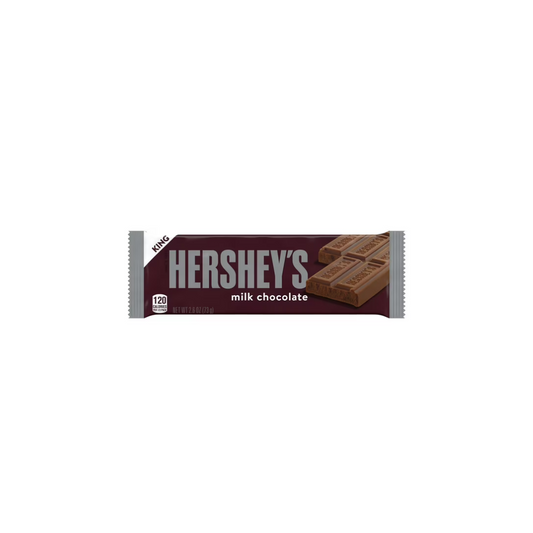 Hershey's Milk Chocolate King Size Candy, Bar 2.6 oz