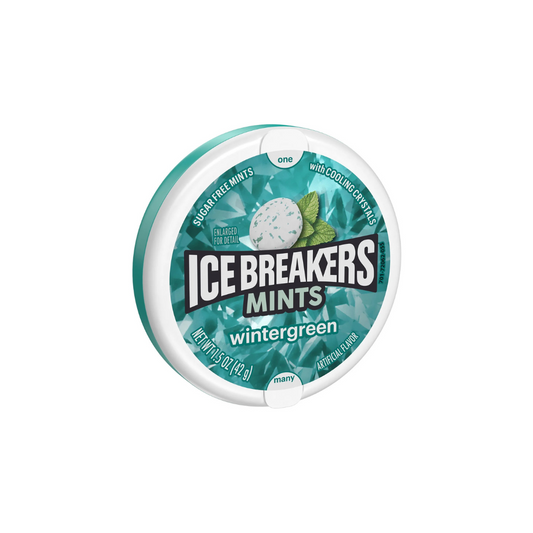 Ice Breakers Wintergreen Sugar Free Mints, Tin 1.5 oz