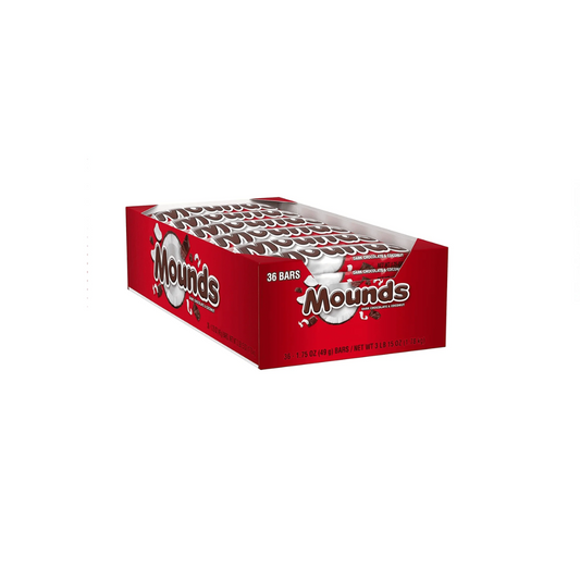 Mounds Dark Chocolate and Coconut Candy, Bars 1.75 oz, 36 Count