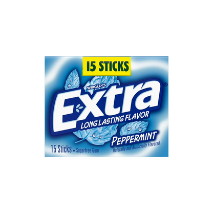 Extra Gum Peppermint Sugar Free Chewing Gum, Single Pack - 15 Stick