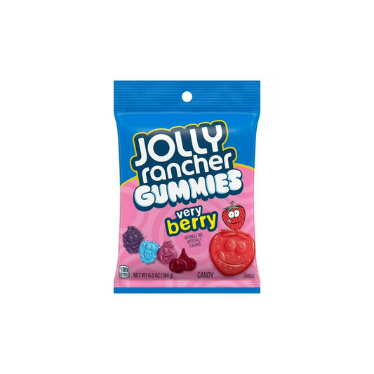 Jolly Rancher Gummies Fruit Flavored Candy Very Berry 6.5 oz Pack of 2