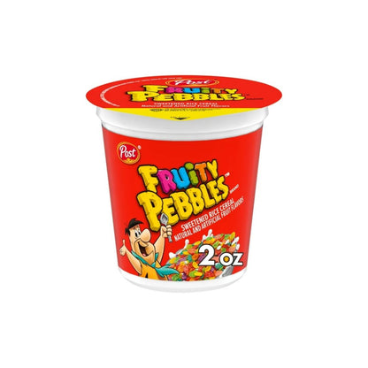 Post Fruity PEBBLES Cereal, Fruity Kids Cereal, Crunchy 2 oz Individual Cup