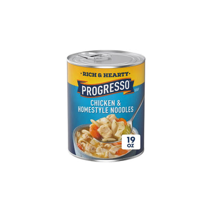 Soup Progresso Rich and Hearty, Chicken and Homestyle Noodles Canned Soup, 19 oz