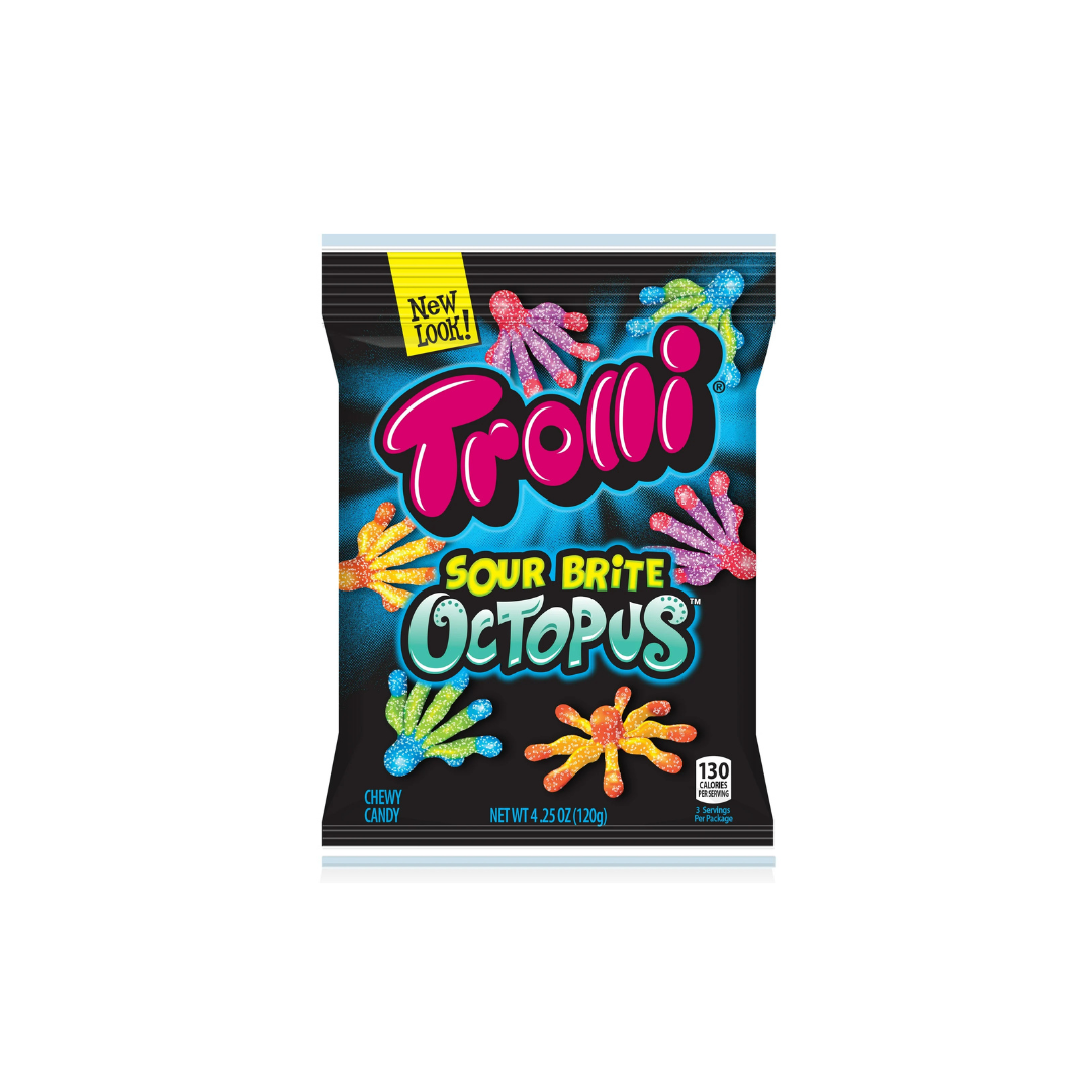 Trolli Sour Brite Octopus, Assorted Flavors 4.25 oz