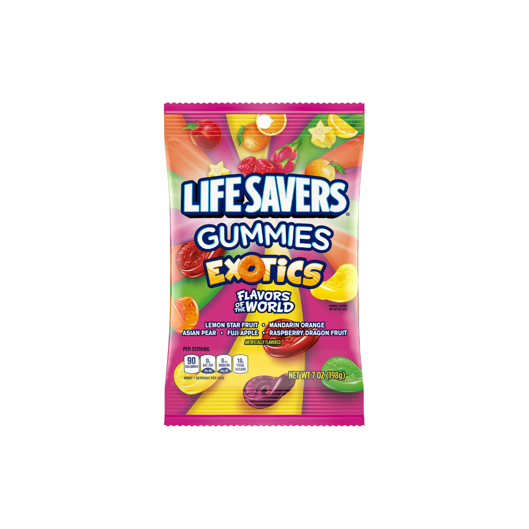 Life Savers Exotics Gummy Candy - 7 oz Bag