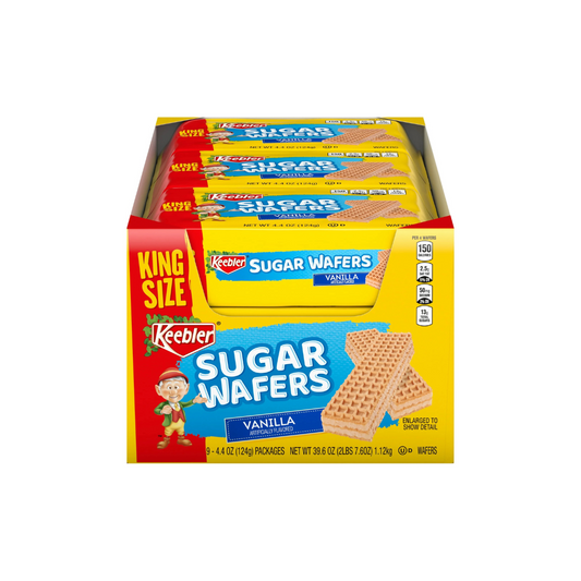 Keebler Vanilla Sugar Wafers, 4.4 oz King Size Bars 9 Count