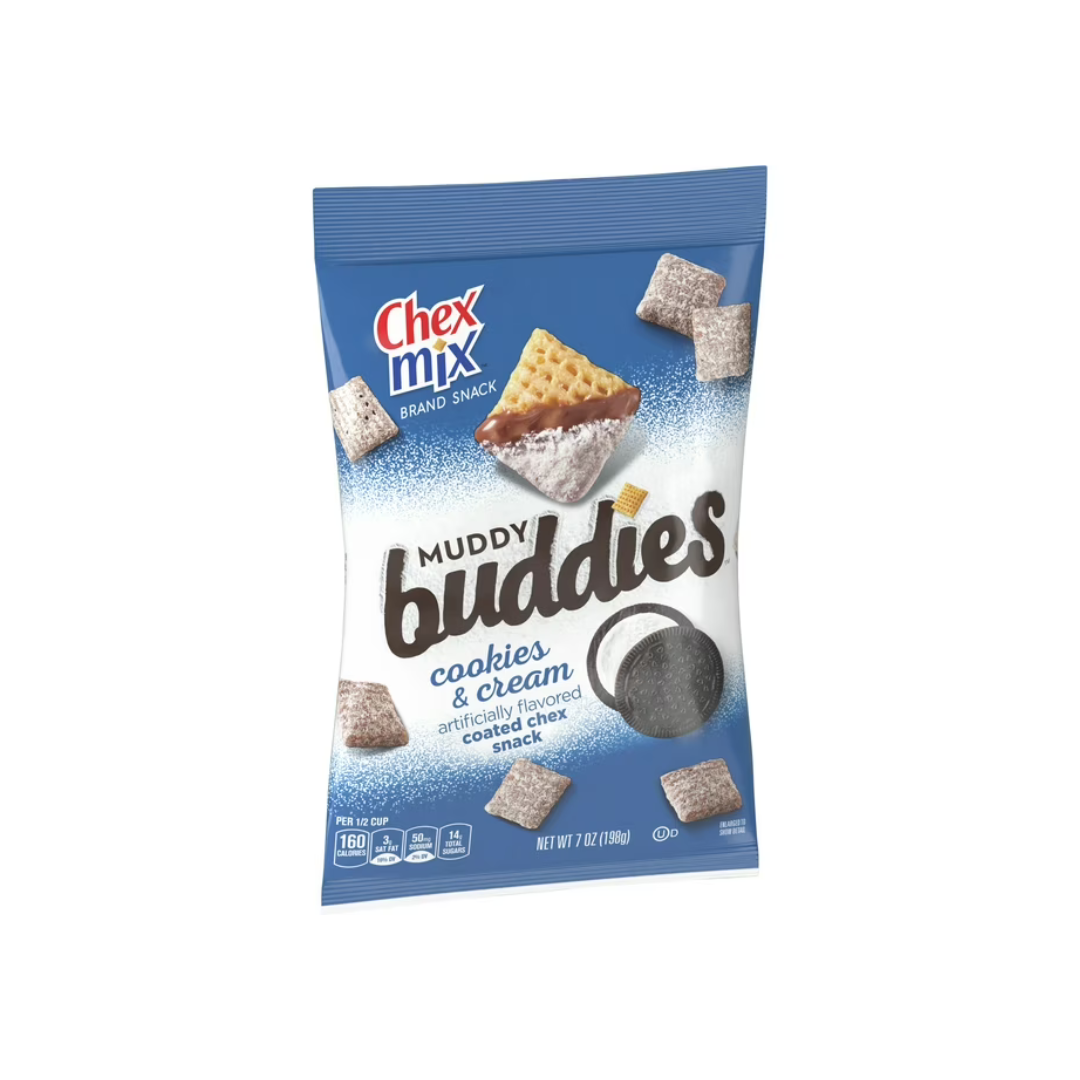 Chex Mix Muddy Buddies, Cookies and Cream Snack Mix, 7 oz