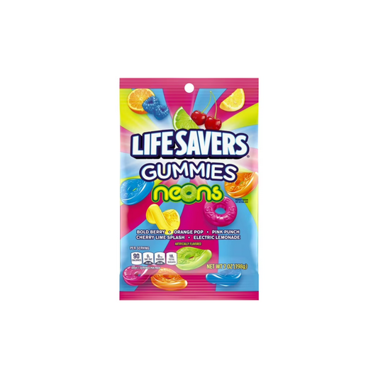 Life Savers Neons Gummies Candy Bag - 7 oz Packaging May Vary