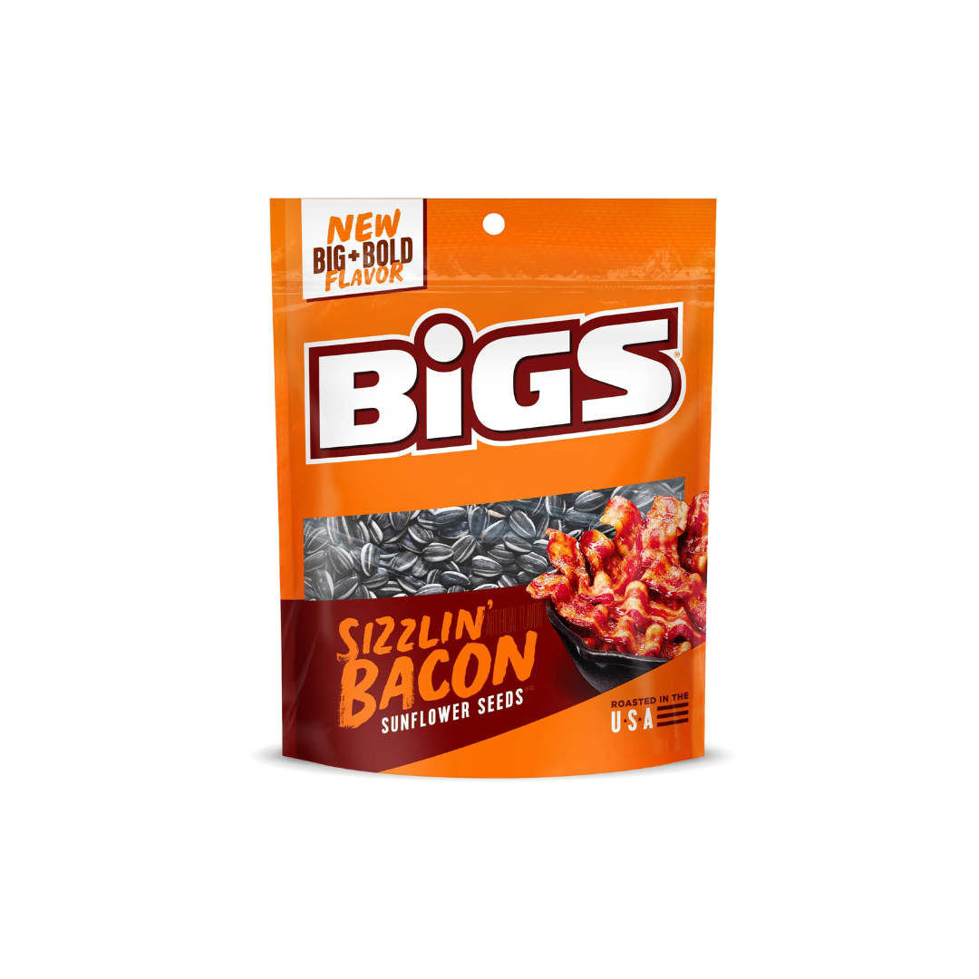 Bigs Sizzlin' Bacon Sunflower Seeds, Keto Friendly Snack, Low Carb Lifestyle, 5.35 oz. Bag
