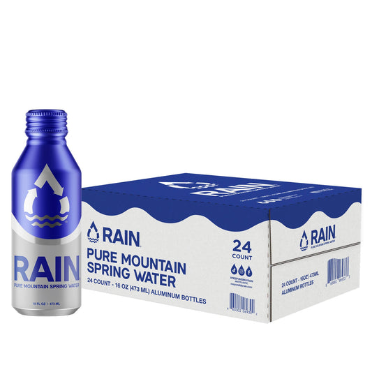 RAIN 16oz Aluminum Bottled Spring Water (24pk)