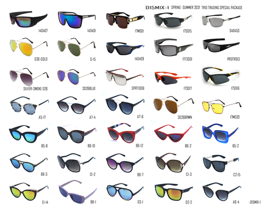 Mixed Sunglasses For Men & Women & Kids No Duplicate Styles